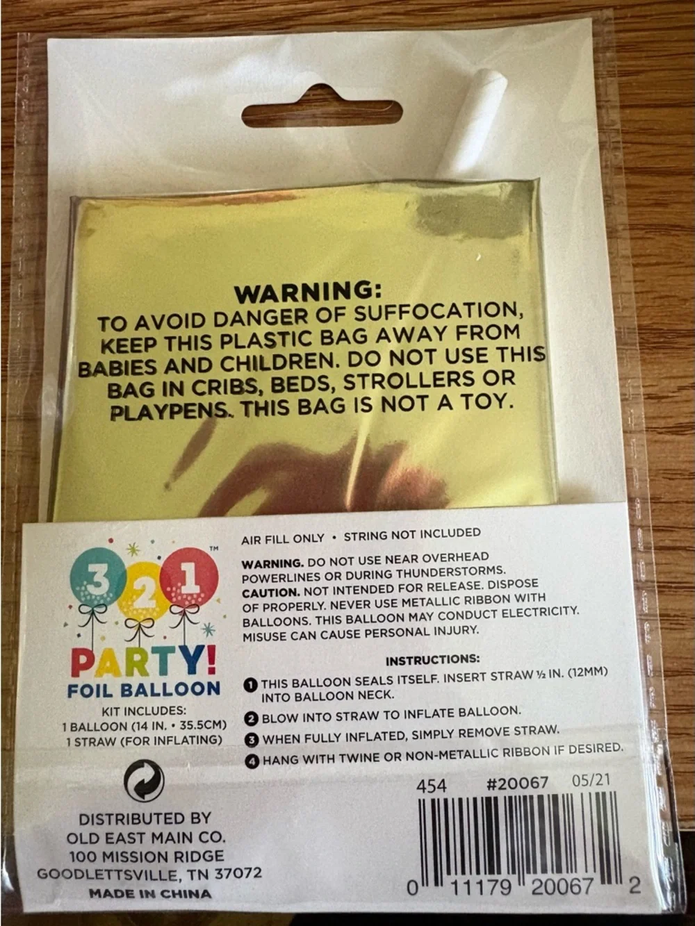 3-2-1 Party! Gold Foil Letter Q Balloon - 14in